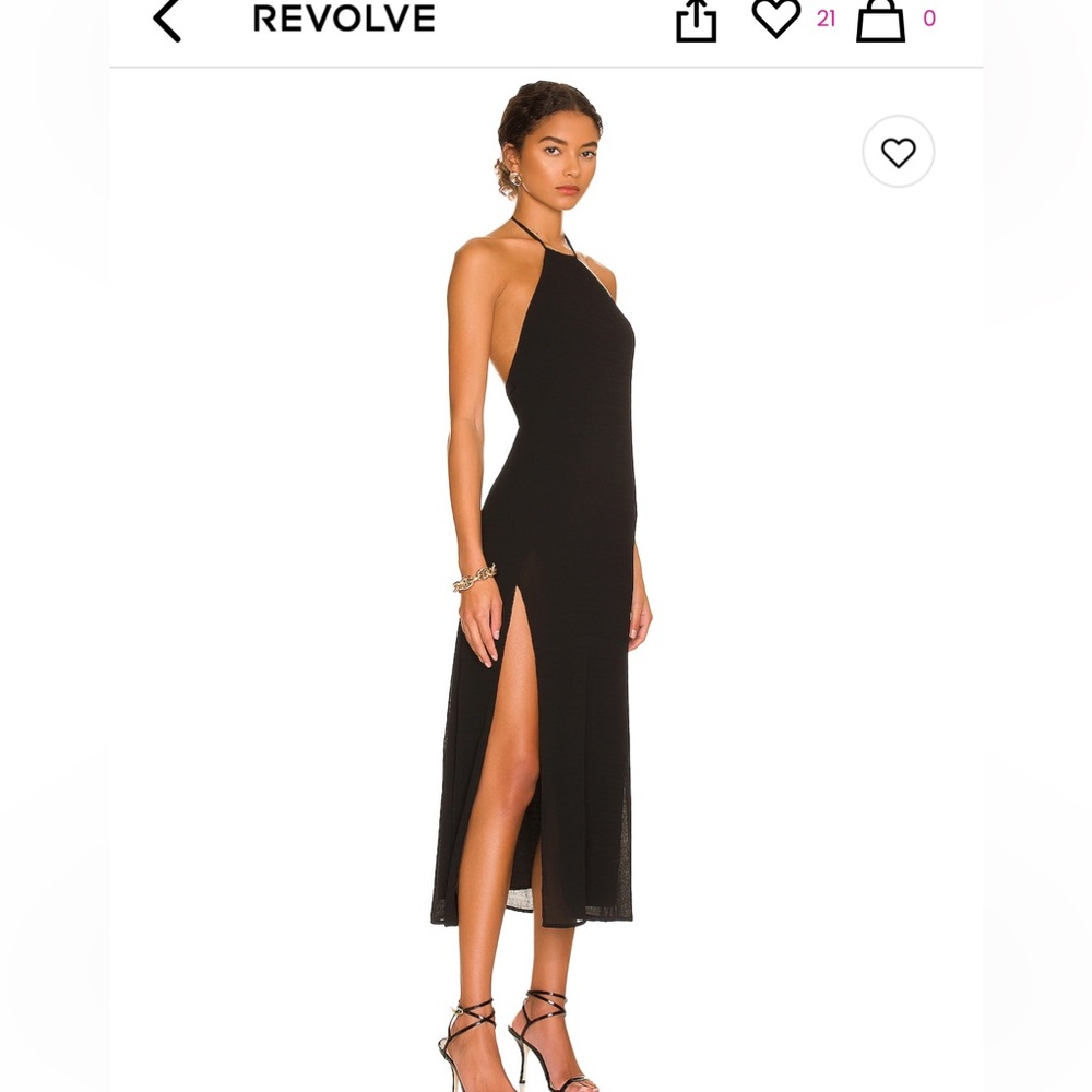 Ivone midi dress in black. By Camila Coelho